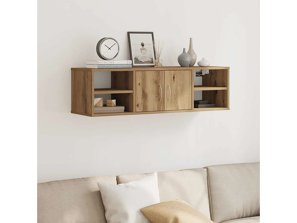 Armoire murale chêne artisanal 101x30x29 cm bois d'ingénierie