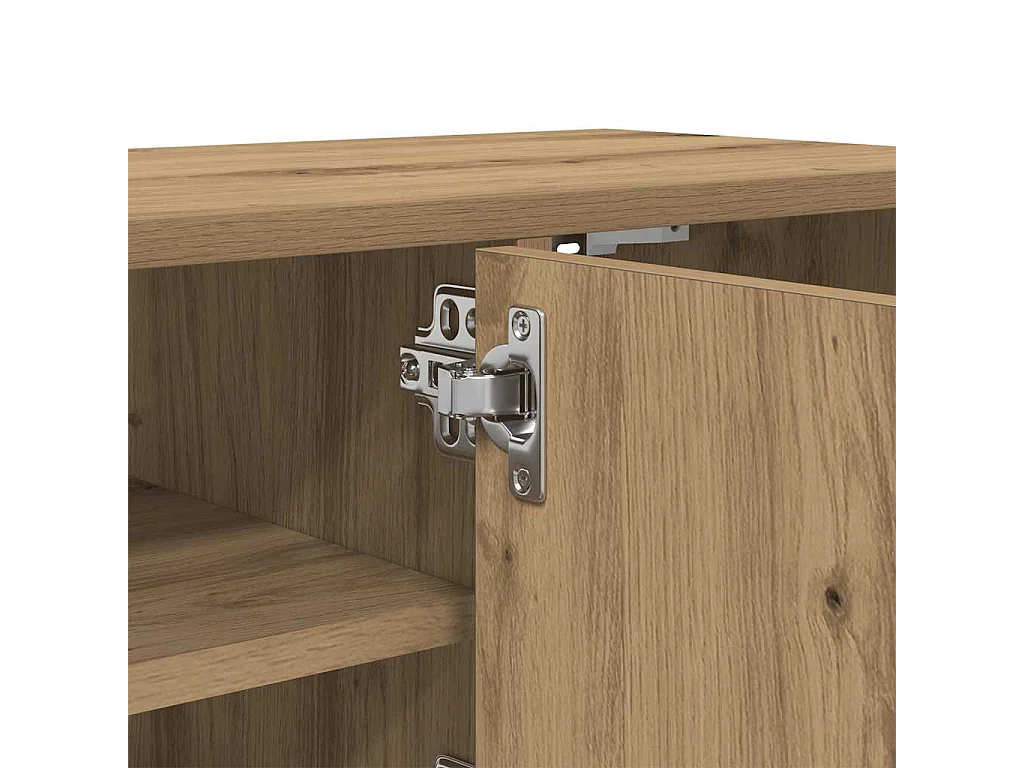 Armoire murale chêne artisanal 101x30x29 cm bois d'ingénierie