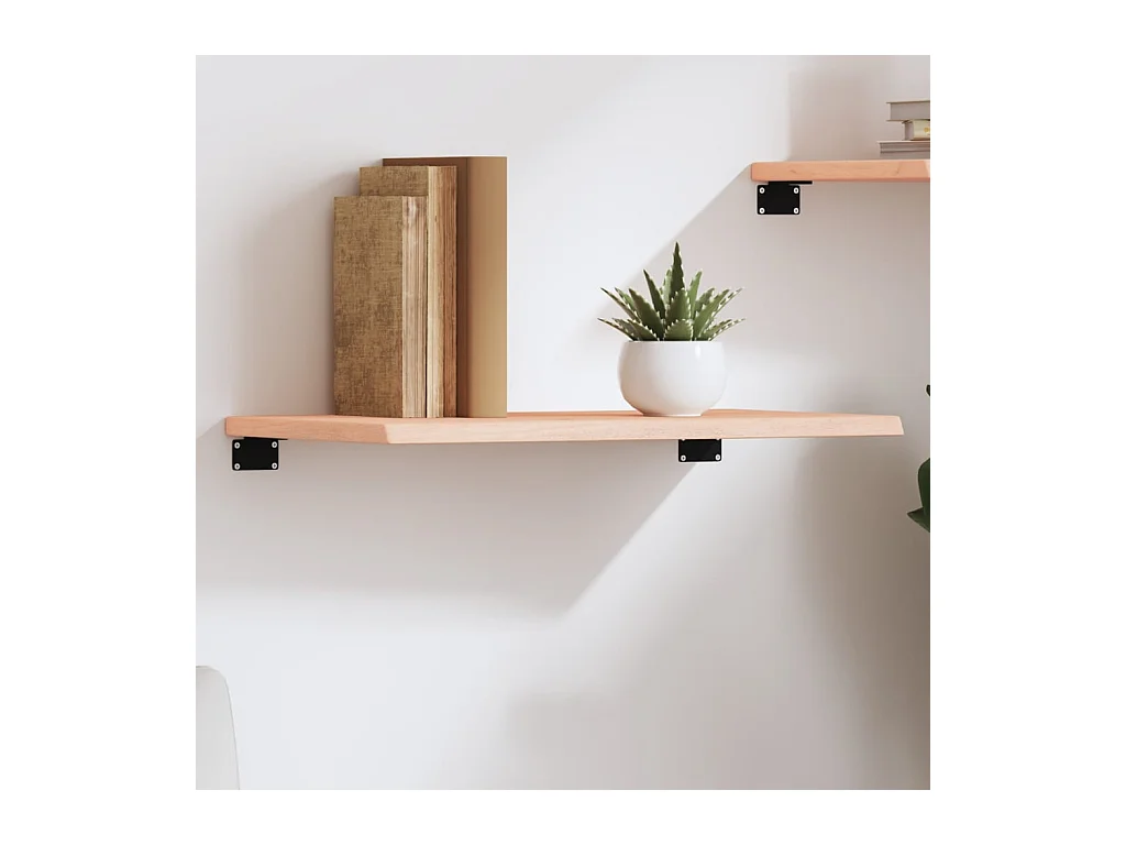 Étagère murale 60x40x2 cm bois de chêne massif non traité