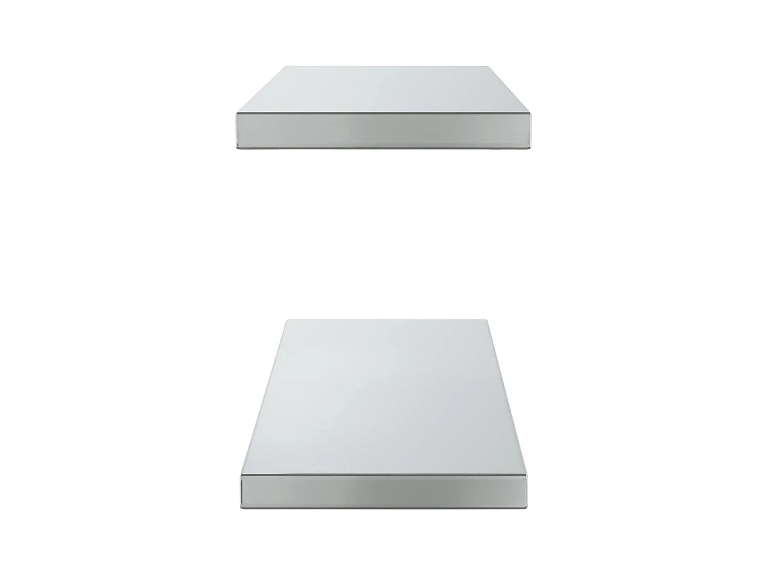 Étagères murales 2 pcs 75x23,5x3 cm argenté acier inoxydable