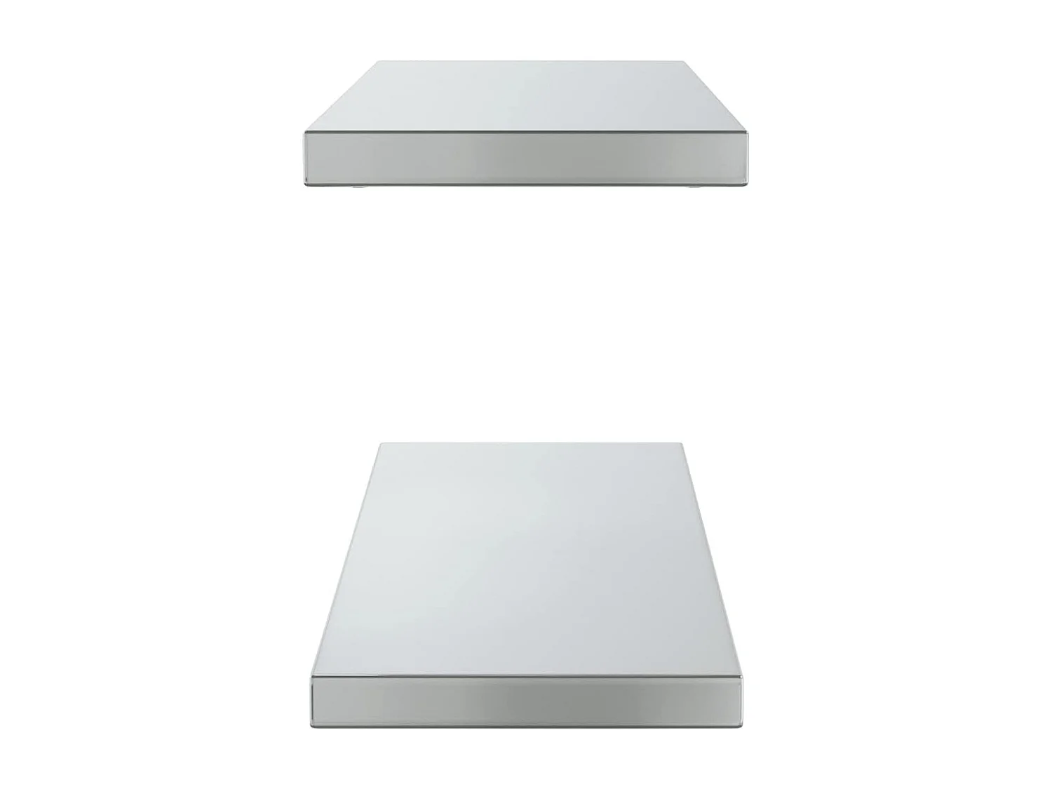 Étagères murales 2 pcs 75x23,5x3 cm argenté acier inoxydable