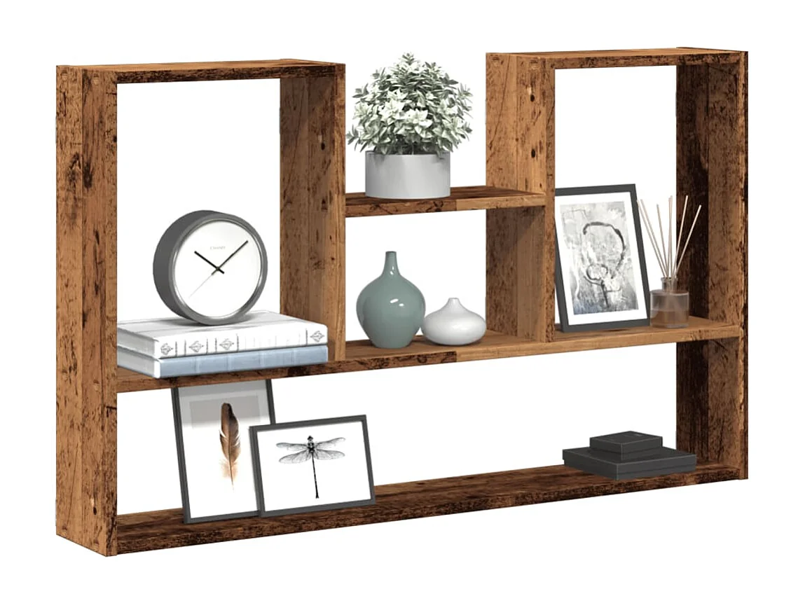 Wandplank oud hout 99x15x60 cm bewerkt hout