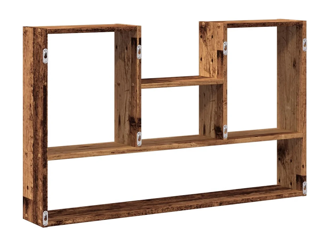 Estante de pared madera vieja 99x15x60 cm madera de ingeniería