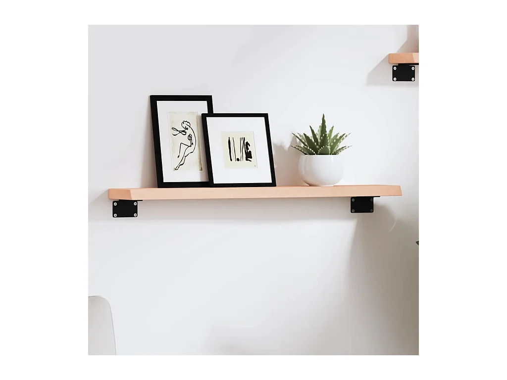 Étagère murale 60x10x2 cm bois de chêne massif non traité