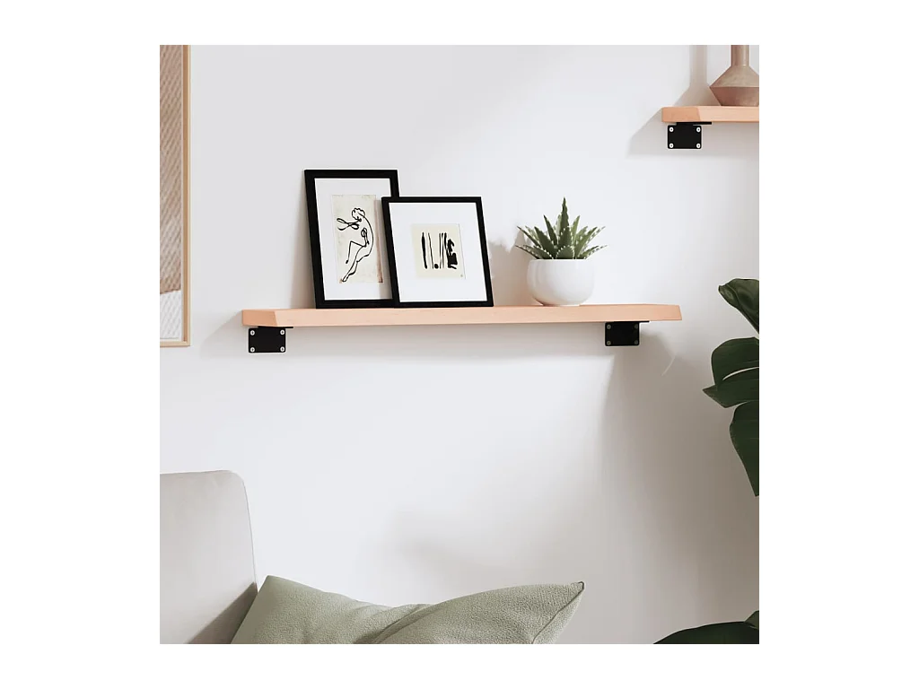 Étagère murale 60x10x2 cm bois de chêne massif non traité