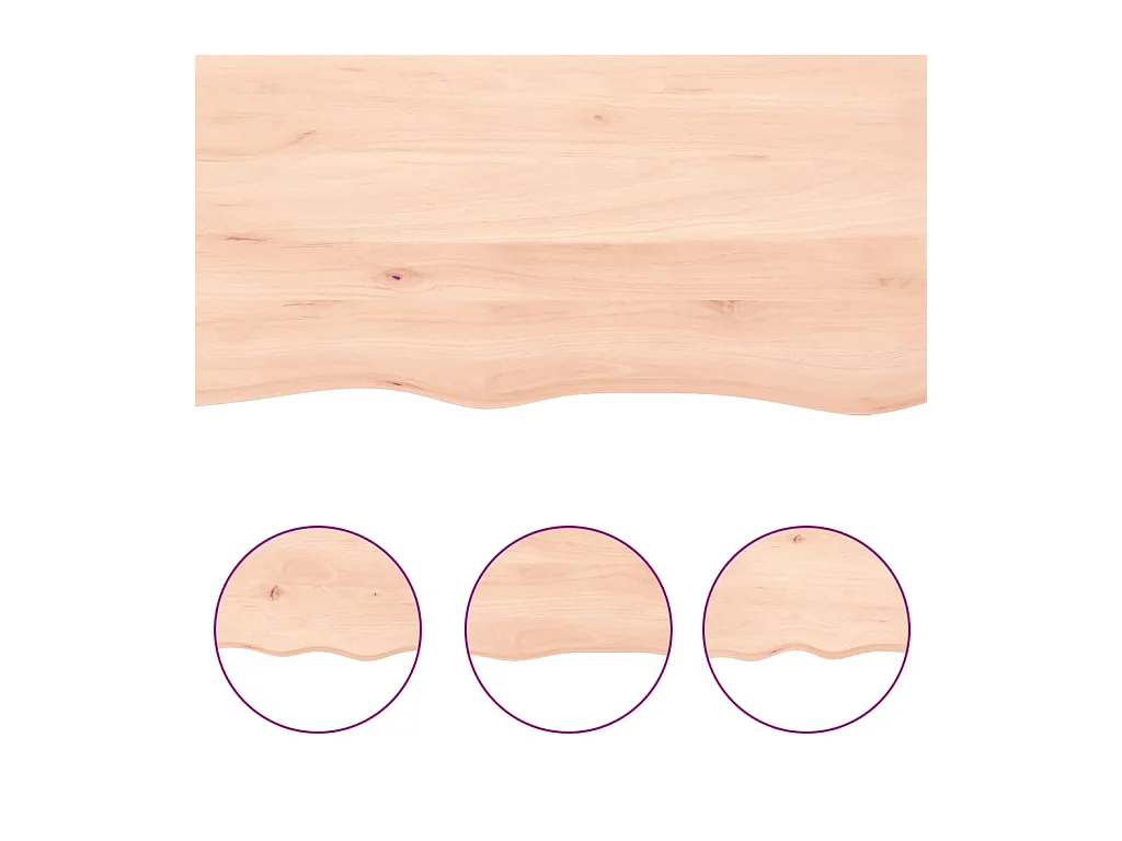 Étagère murale 60x10x2 cm bois de chêne massif non traité