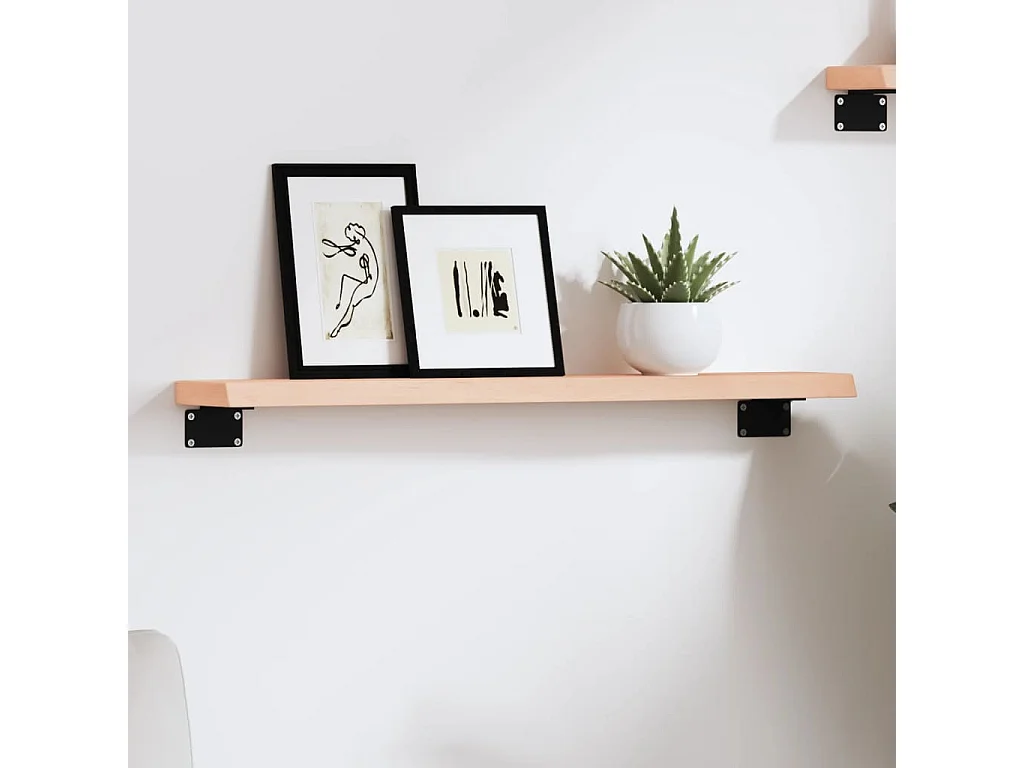 Étagère murale 60x10x2 cm bois de chêne massif non traité