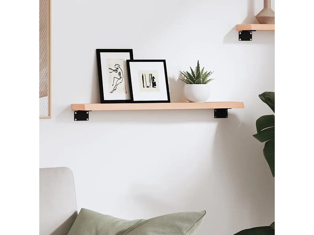 Étagère murale 60x10x2 cm bois de chêne massif non traité