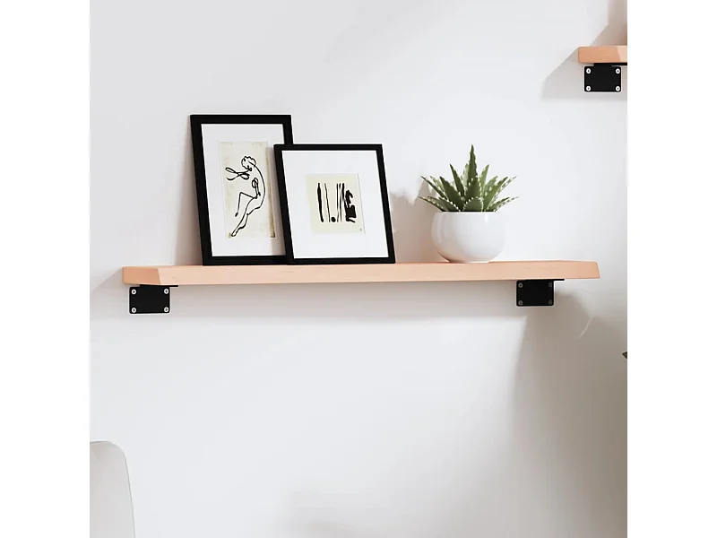 Étagère murale 60x10x2 cm bois de chêne massif non traité