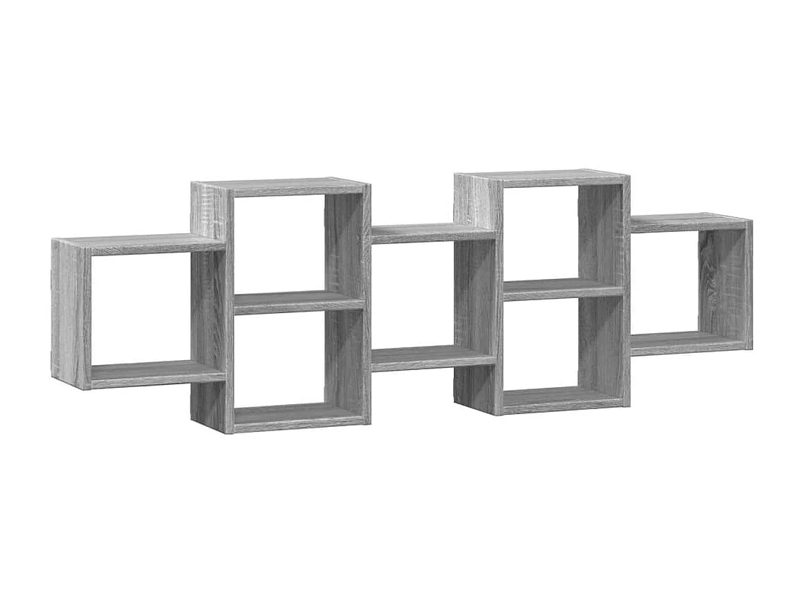 Estante de pared Sonoma gris 129x18x42 cm madera de ingeniería