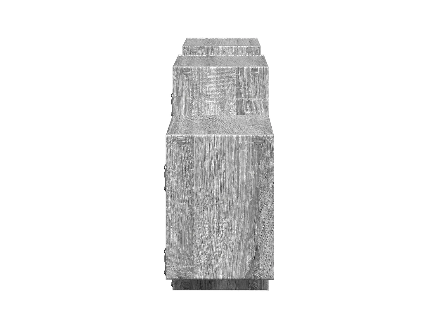 Sonoma wandplank grijs 129x18x42 cm bewerkt hout