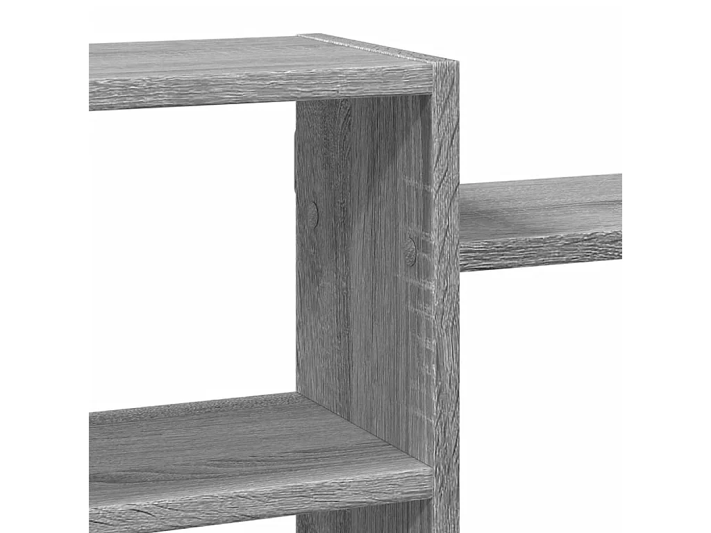 Sonoma wandplank grijs 129x18x42 cm bewerkt hout