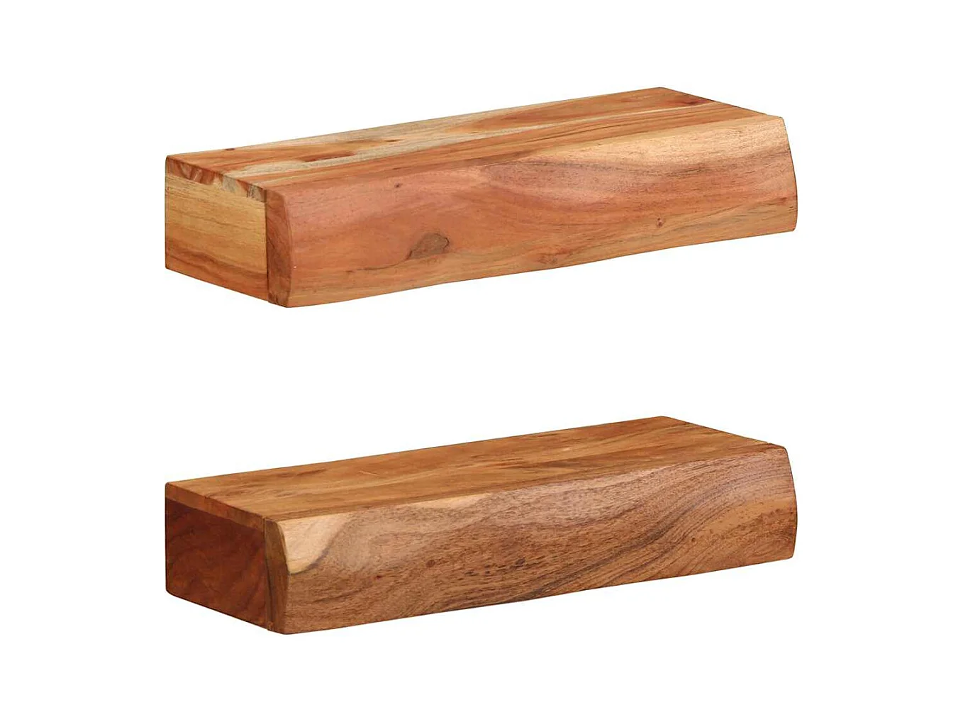 Wandplanken 2 stuks 40x17x8cm massief acaciahout