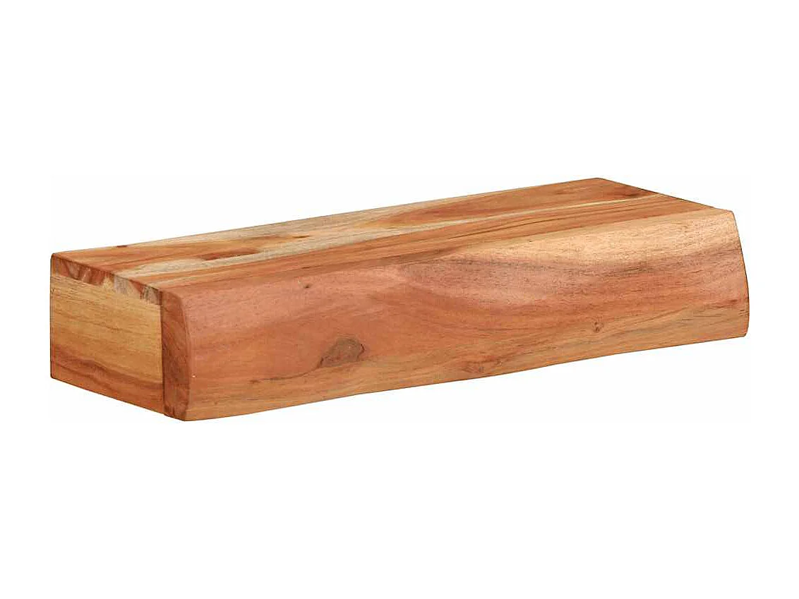 Mensole da parete 2 pezzi 40x17x8cm in legno massello di acacia