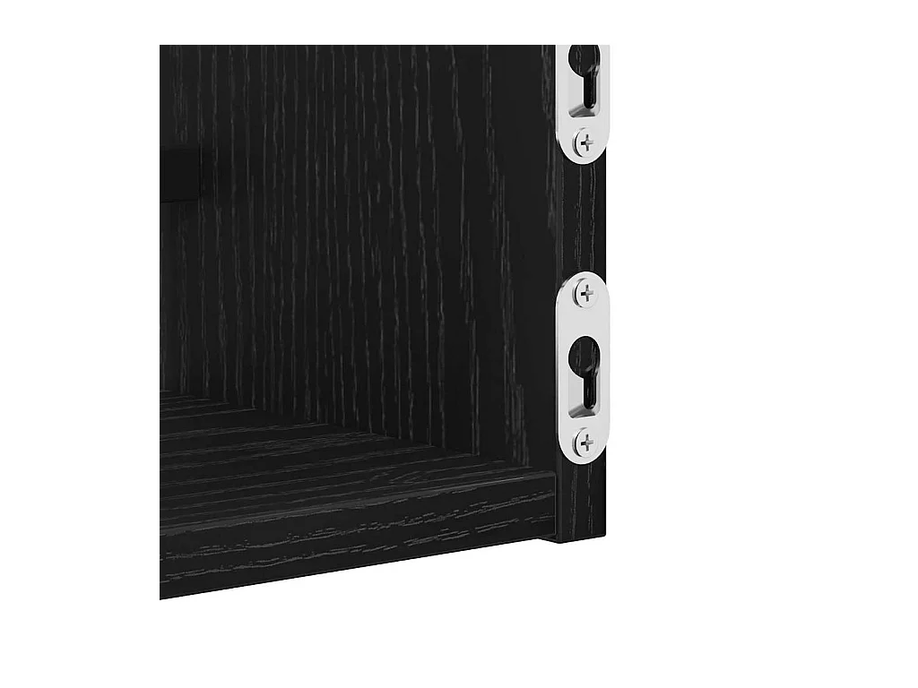 Étagères murales 2 pcs Chêne Noir 80x16x14 cm Bois d'ingénierie