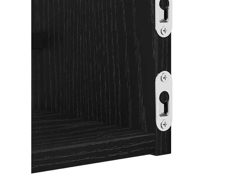 Étagères murales 2 pcs Chêne Noir 80x16x14 cm Bois d'ingénierie
