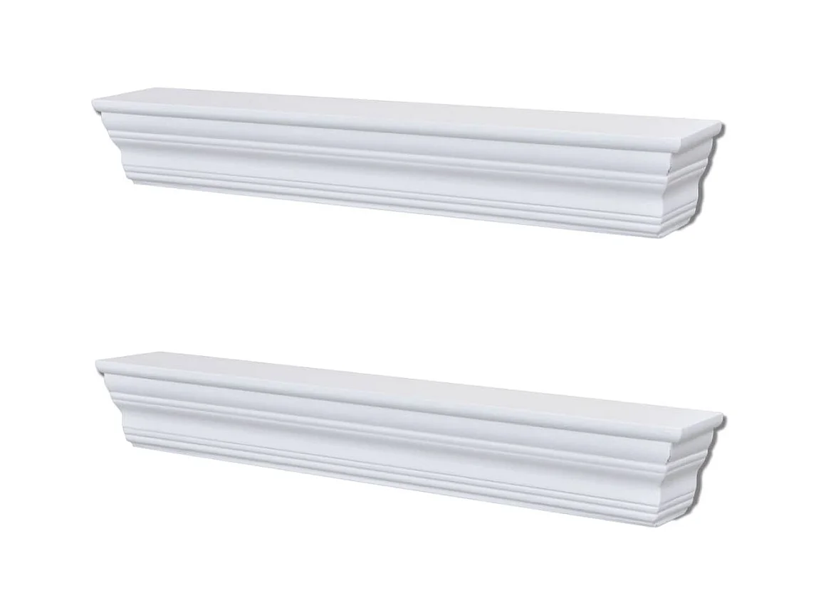 Mensole da parete Aaliyah 2 pezzi, bianche