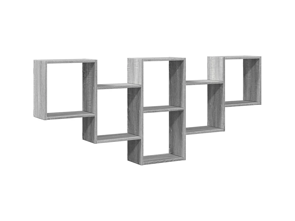 Sonoma wandplank grijs 159x18x66 cm bewerkt hout