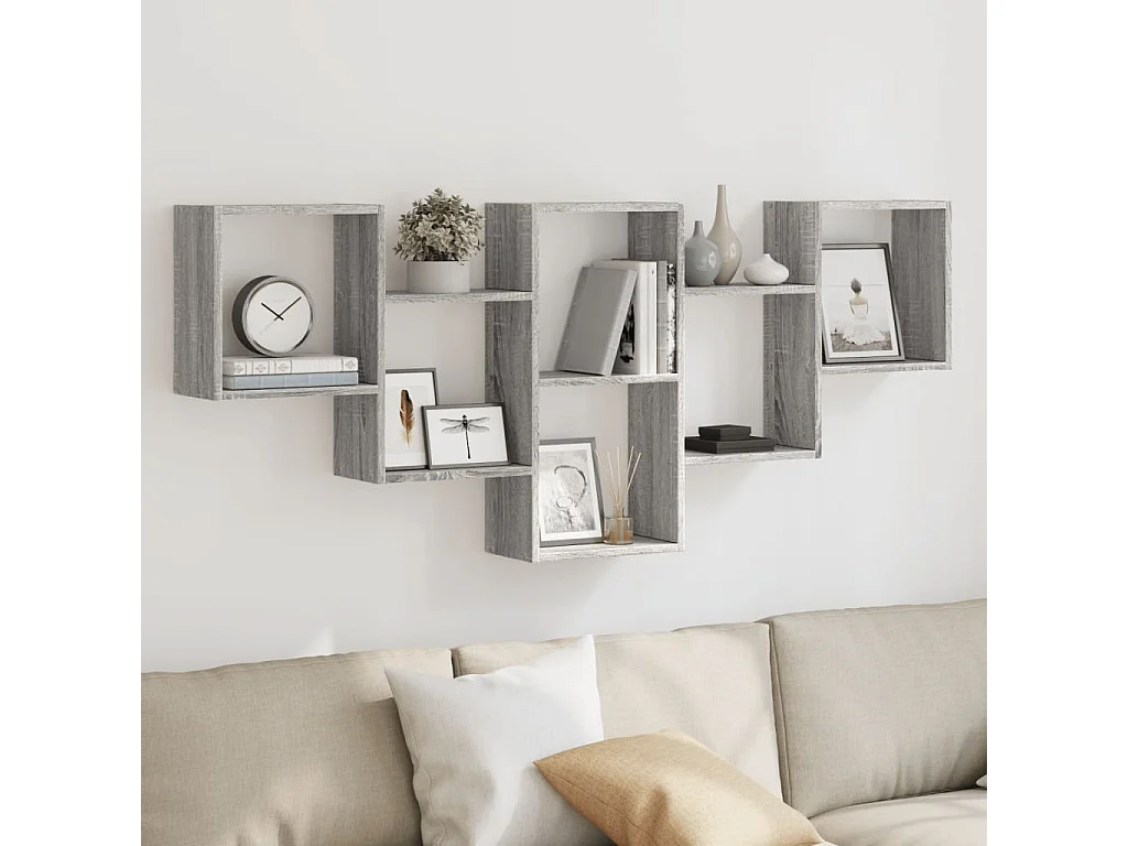 Estante de pared Sonoma gris 159x18x66 cm madera de ingeniería