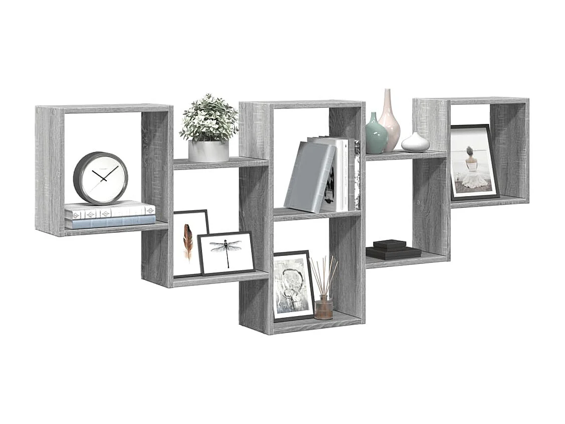 Estante de pared Sonoma gris 159x18x66 cm madera de ingeniería