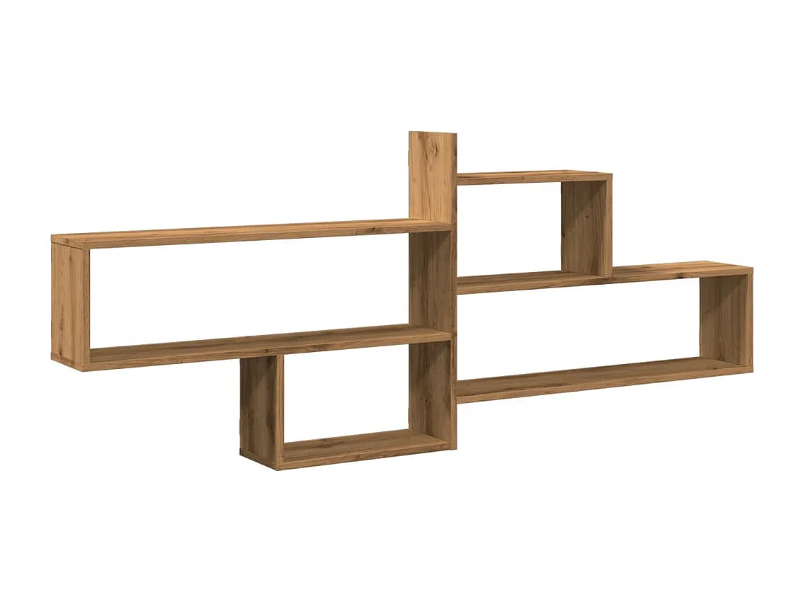 Estante de pared de roble hecho a mano 167,5x18x68 cm madera de ingeniería