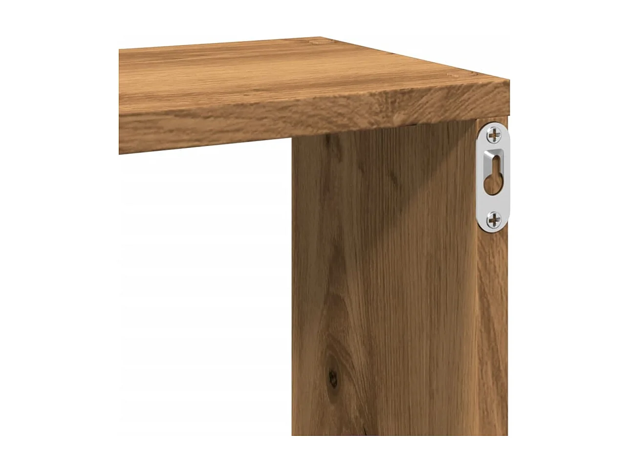 Estante de pared de roble hecho a mano 167,5x18x68 cm madera de ingeniería