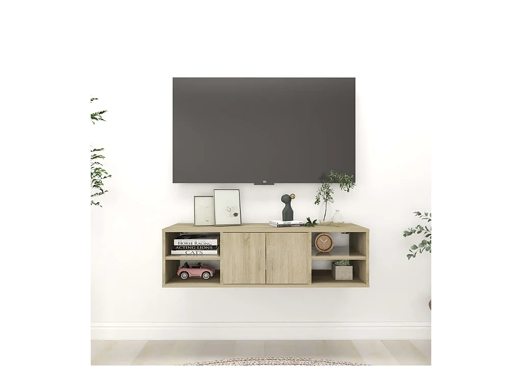 Mensola da parete in rovere Sonoma 102x30x29 cm in legno ingegnerizzato