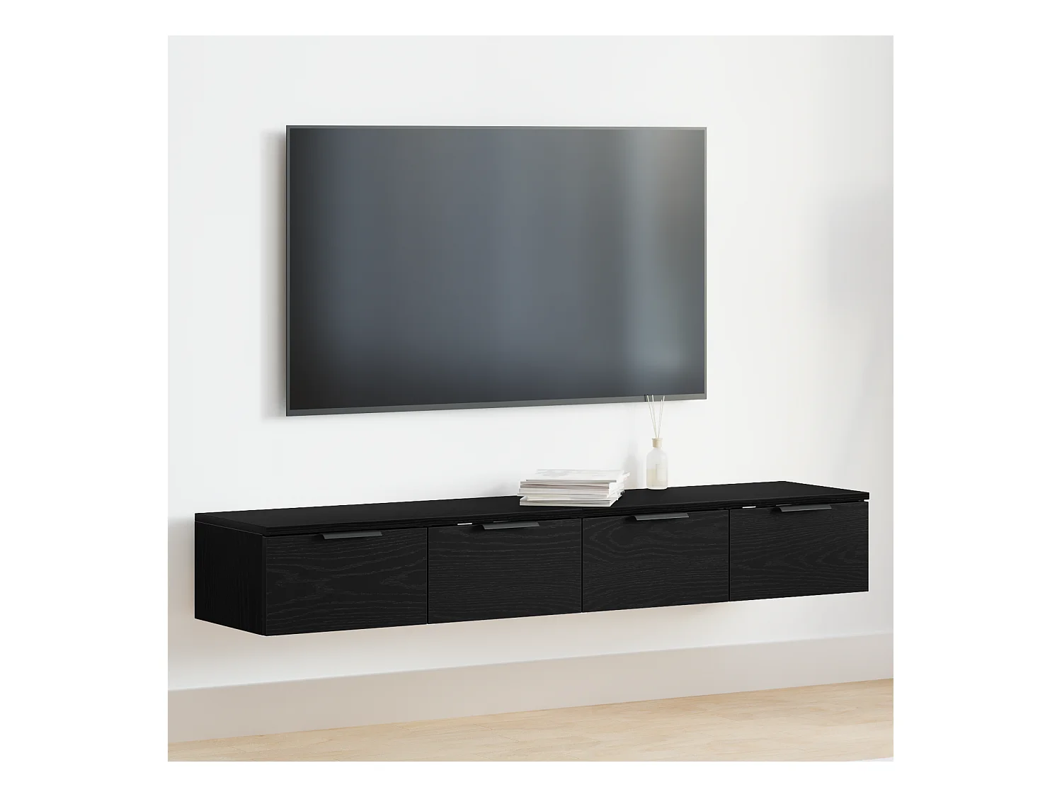 étagères murales 2 pcs chêne noir 68x30x20 cm bois d'ingénierie