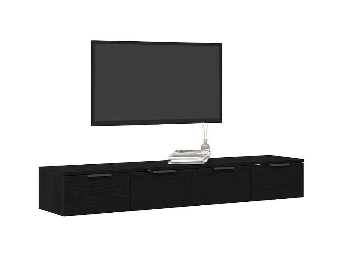 étagères murales 2 pcs chêne noir 68x30x20 cm bois d'ingénierie