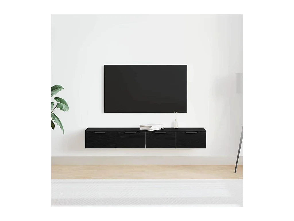 étagères murales 2 pcs chêne noir 68x30x20 cm bois d'ingénierie