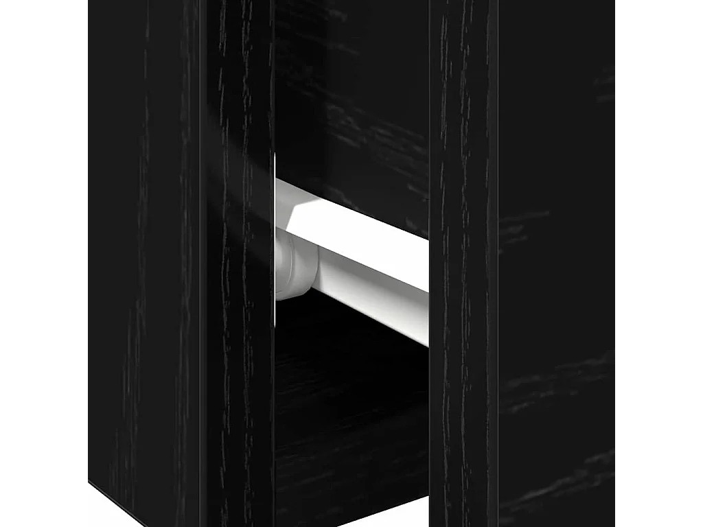 Wandregale 2 Stück Eiche schwarz 68x30x20 cm Holzwerkstoff