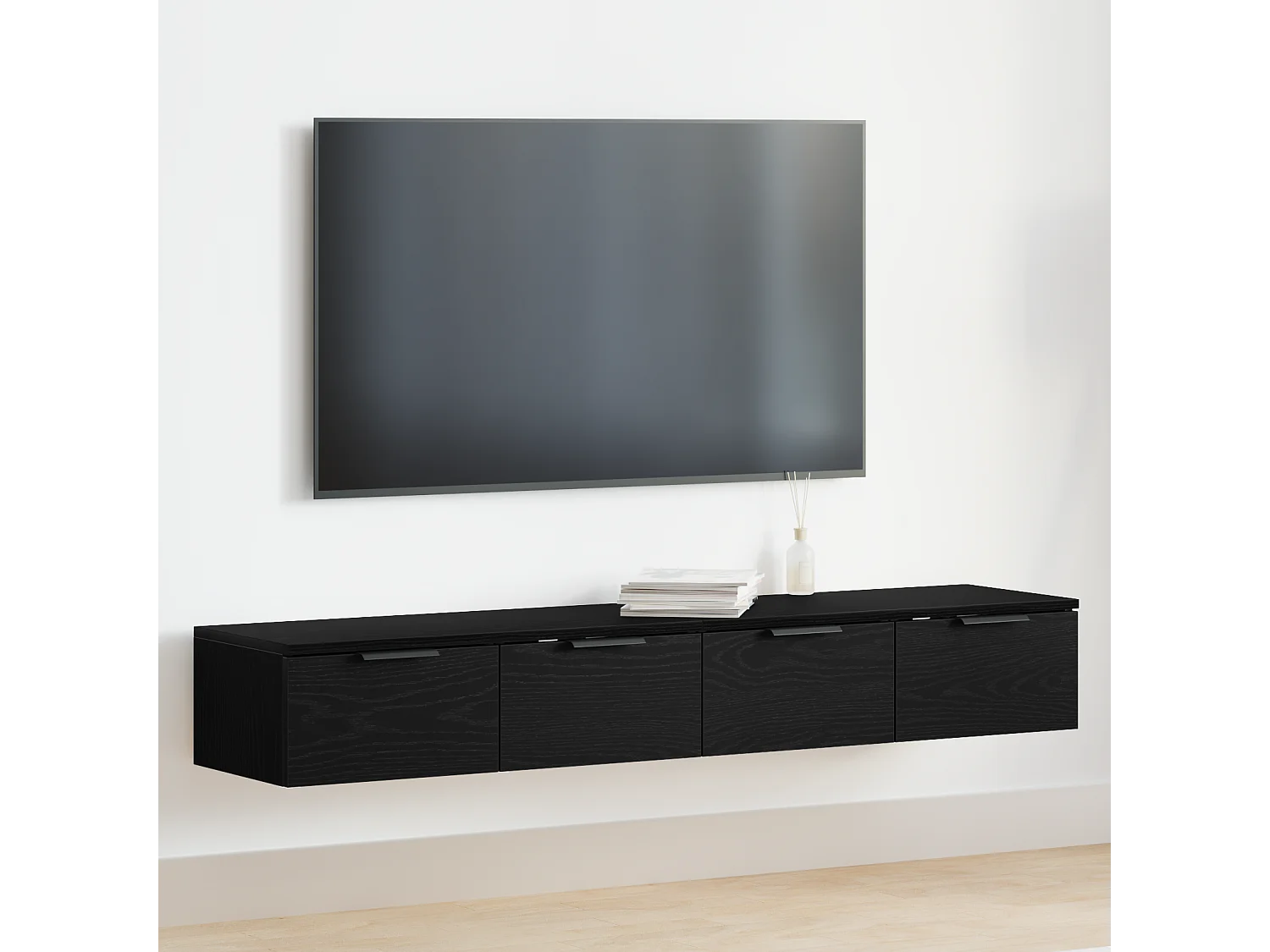 étagères murales 2 pcs chêne noir 68x30x20 cm bois d'ingénierie