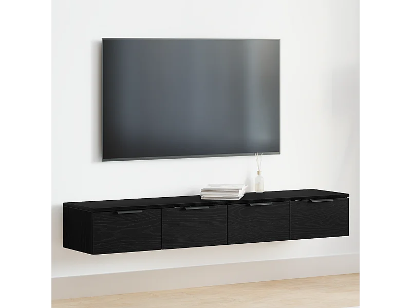 étagères murales 2 pcs chêne noir 68x30x20 cm bois d'ingénierie