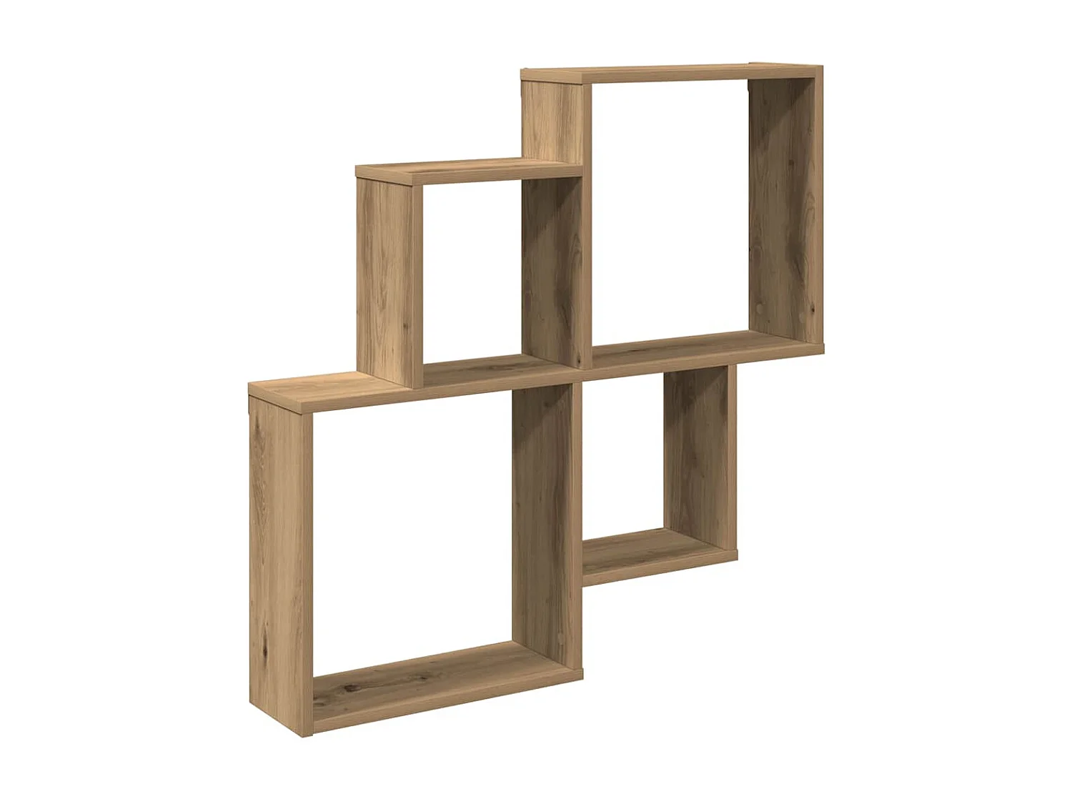 Étagère murale chêne artisanal 80x15x78,5 cm bois d'ingénierie