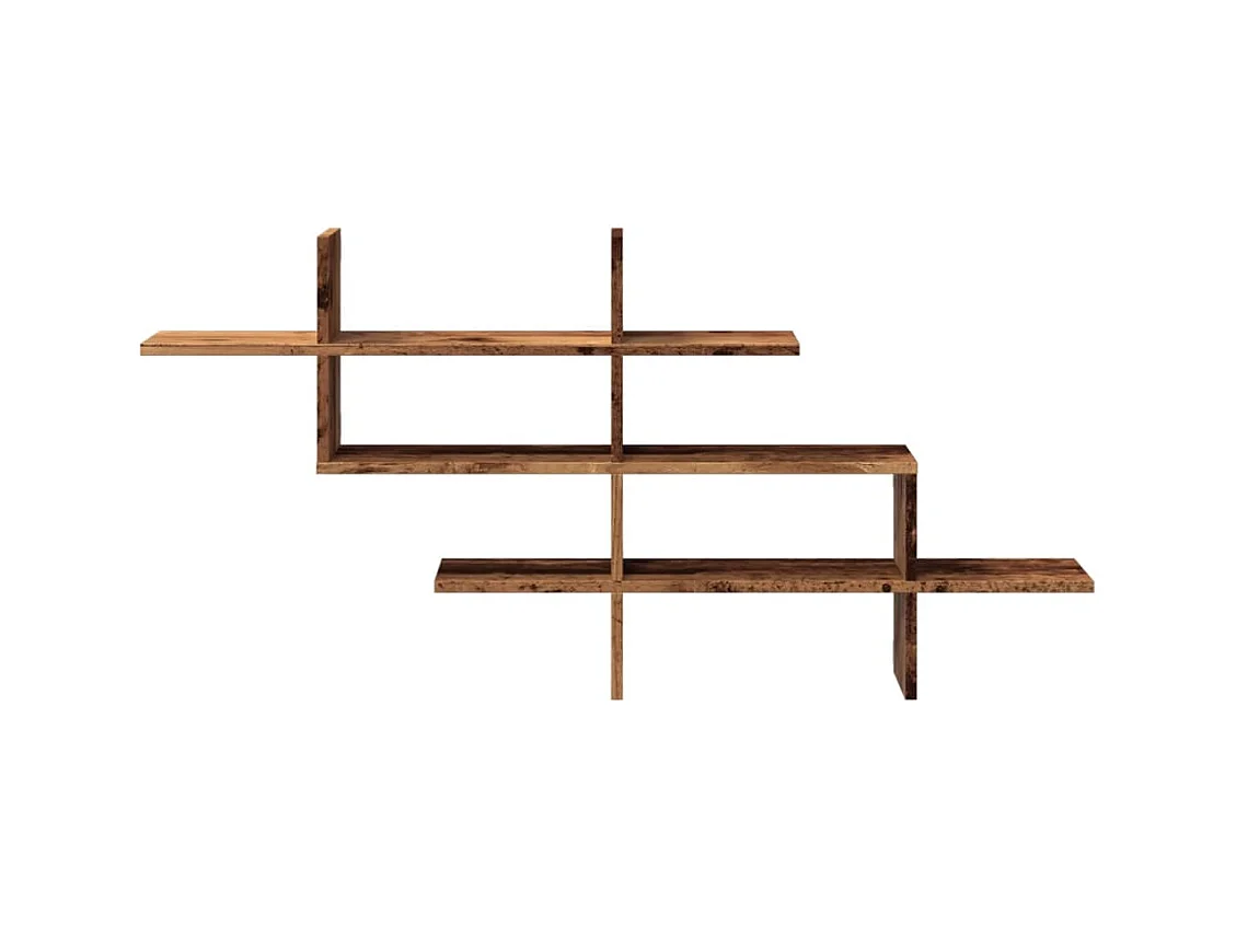 Mensola da parete in legno vecchio 124,5x18x60,5 cm in legno ingegnerizzato