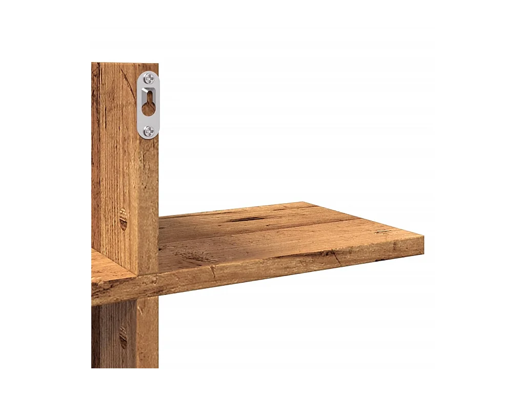 Mensola da parete in legno vecchio 124,5x18x60,5 cm in legno ingegnerizzato