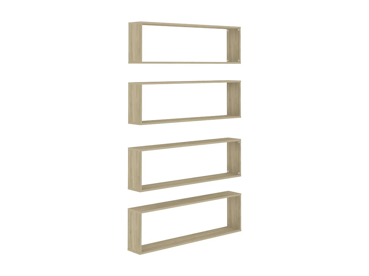 Étagères cube murales 4 pcs chêne sonoma bois d'ingénierie