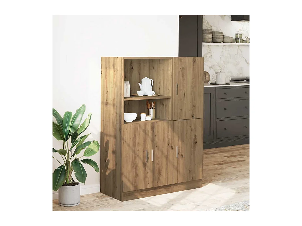 Ensemble d'armoires de cuisine 2 pcs chêne artisanal