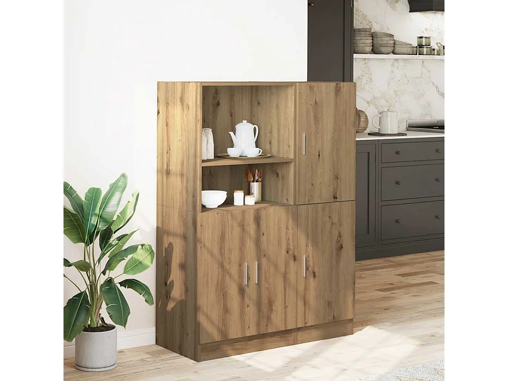 Ensemble d'armoires de cuisine 2 pcs chêne artisanal