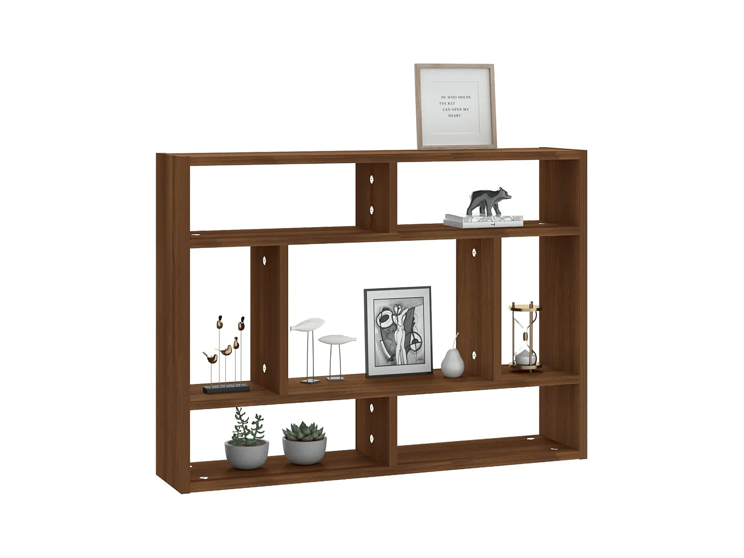 Étagère murale Chêne marron 75x16x55 cm Bois d'ingénierie