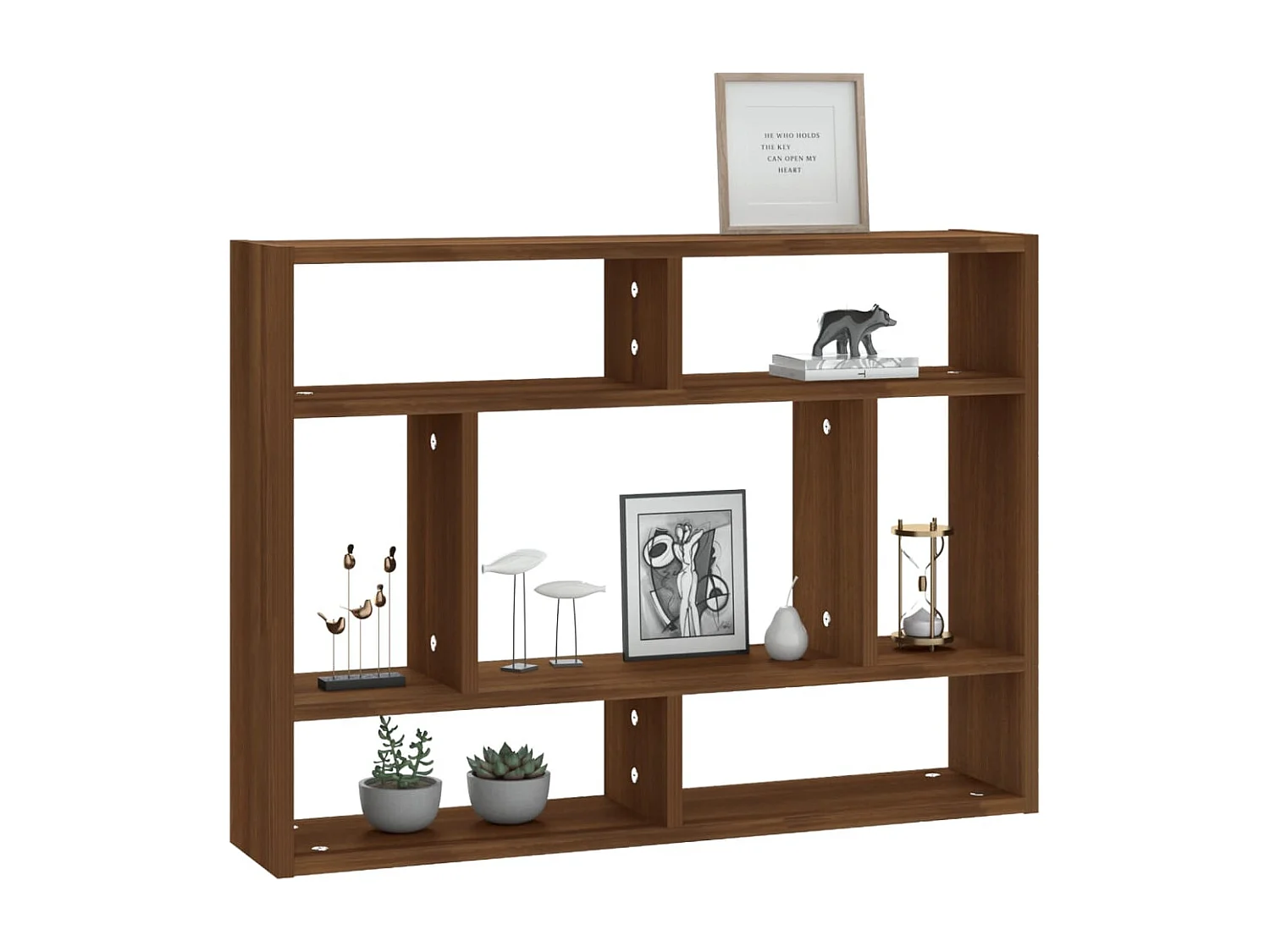 Étagère murale Chêne marron 75x16x55 cm Bois d'ingénierie