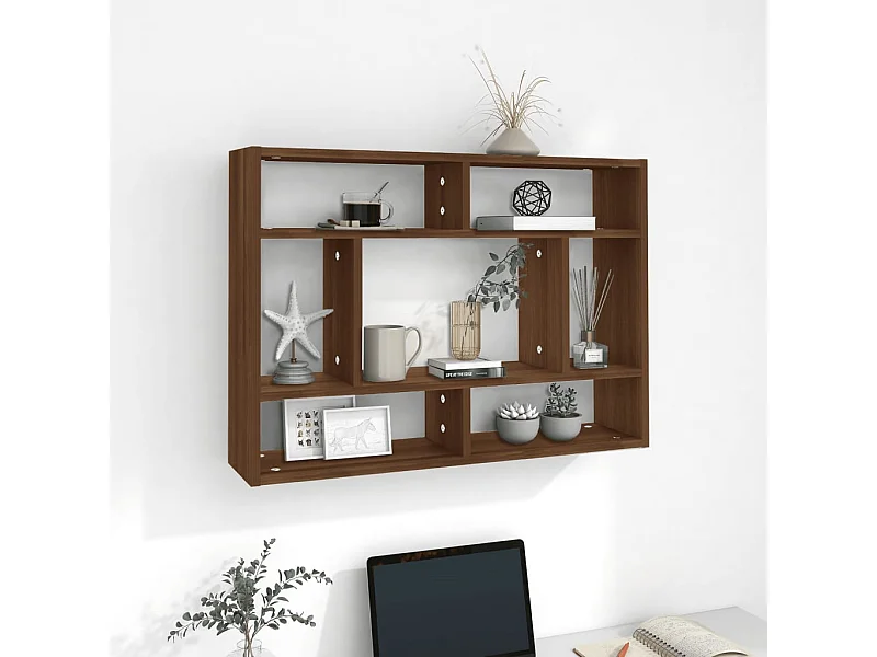 Étagère murale Chêne marron 75x16x55 cm Bois d'ingénierie