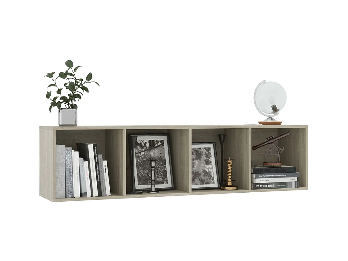 Bibliothèque/Meuble TV Chêne sonoma 143x30x36 cm