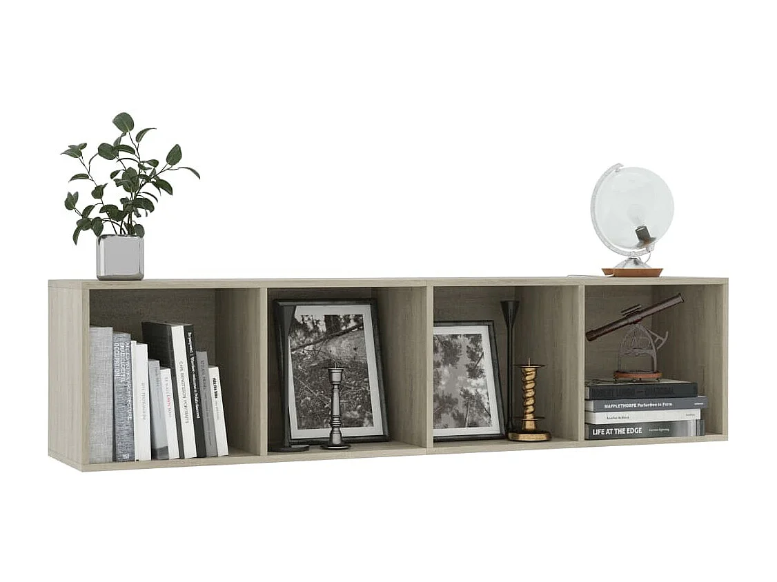 Bibliothèque/Meuble TV Chêne sonoma 143x30x36 cm