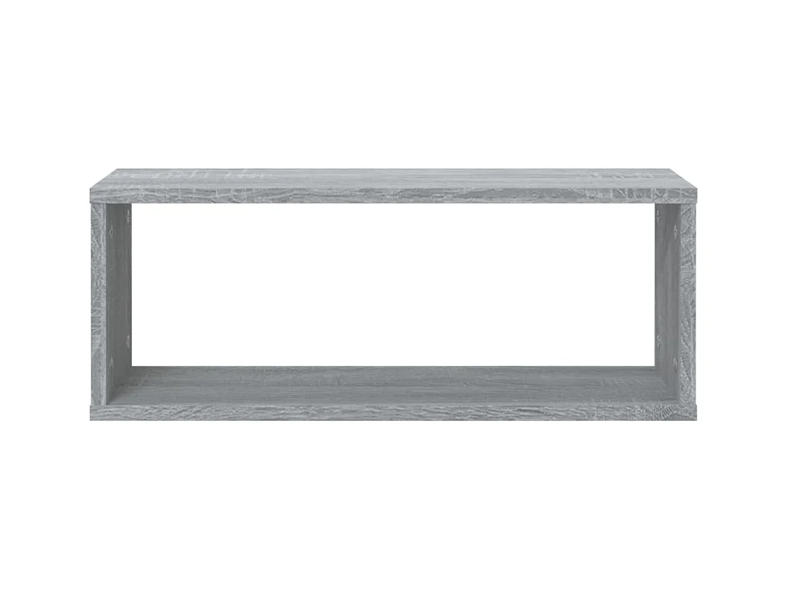 Mensole da parete cubo 6 pz Sonoma grigio 60x15x23 cm Legno