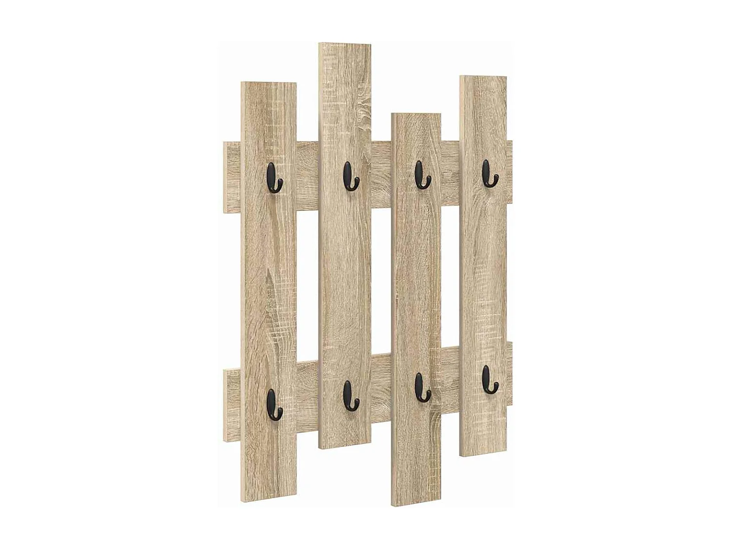 Porte-manteau mural avec stockage Chêne Sonoma 60 x 3 x 82 cm