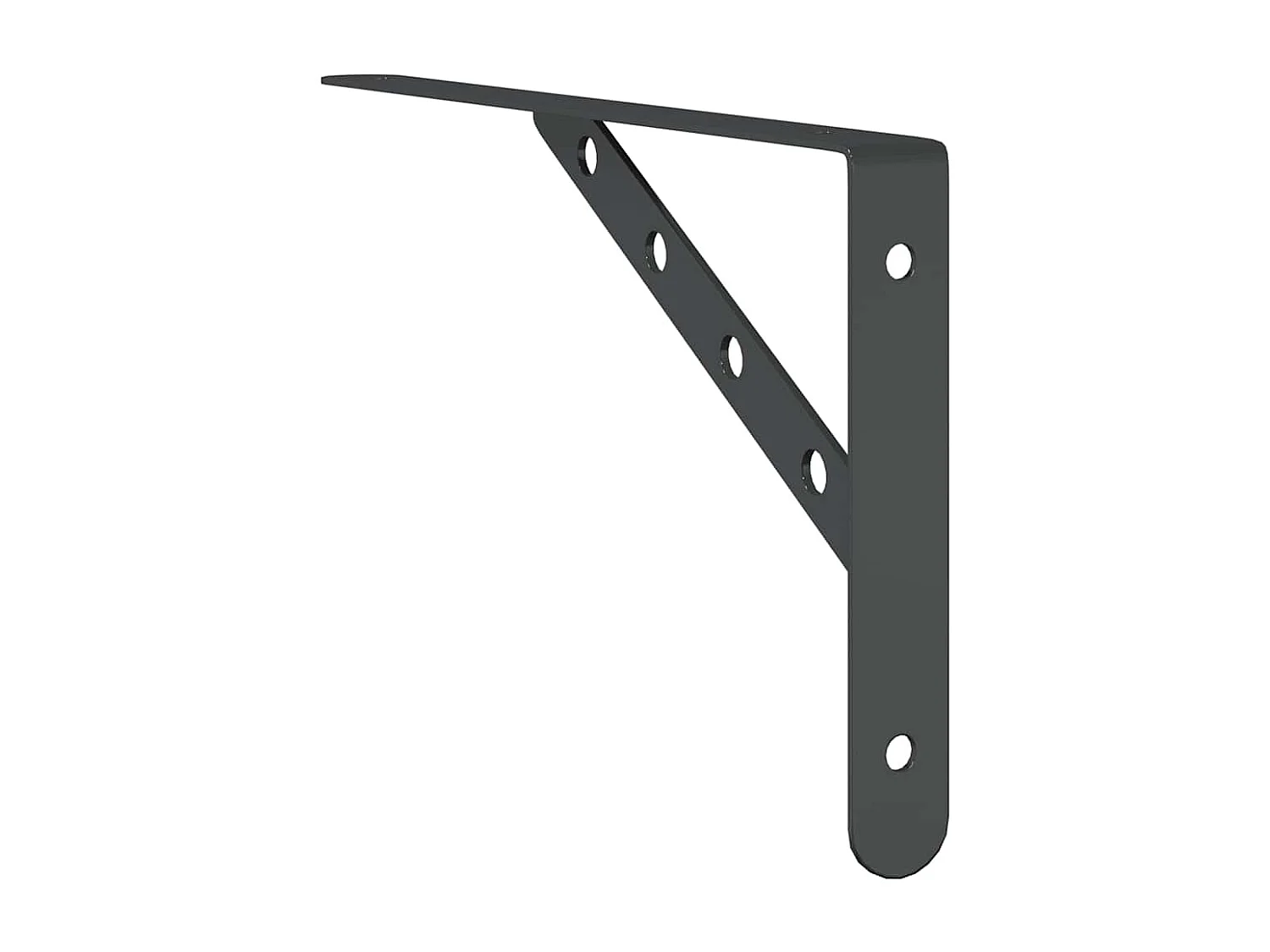 Supports d'étagères 4 pcs 30x2,5x15,5 cm noir acier inoxydable