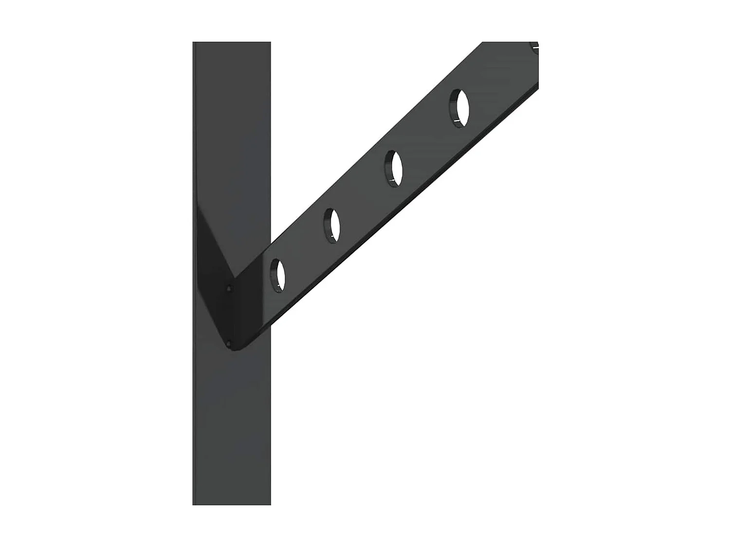 Supports d'étagères 4 pcs 30x2,5x15,5 cm noir acier inoxydable