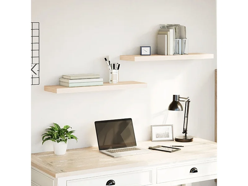 Schweberegale 2 Stück 80x23,5x4 cm Holzwerkstoff