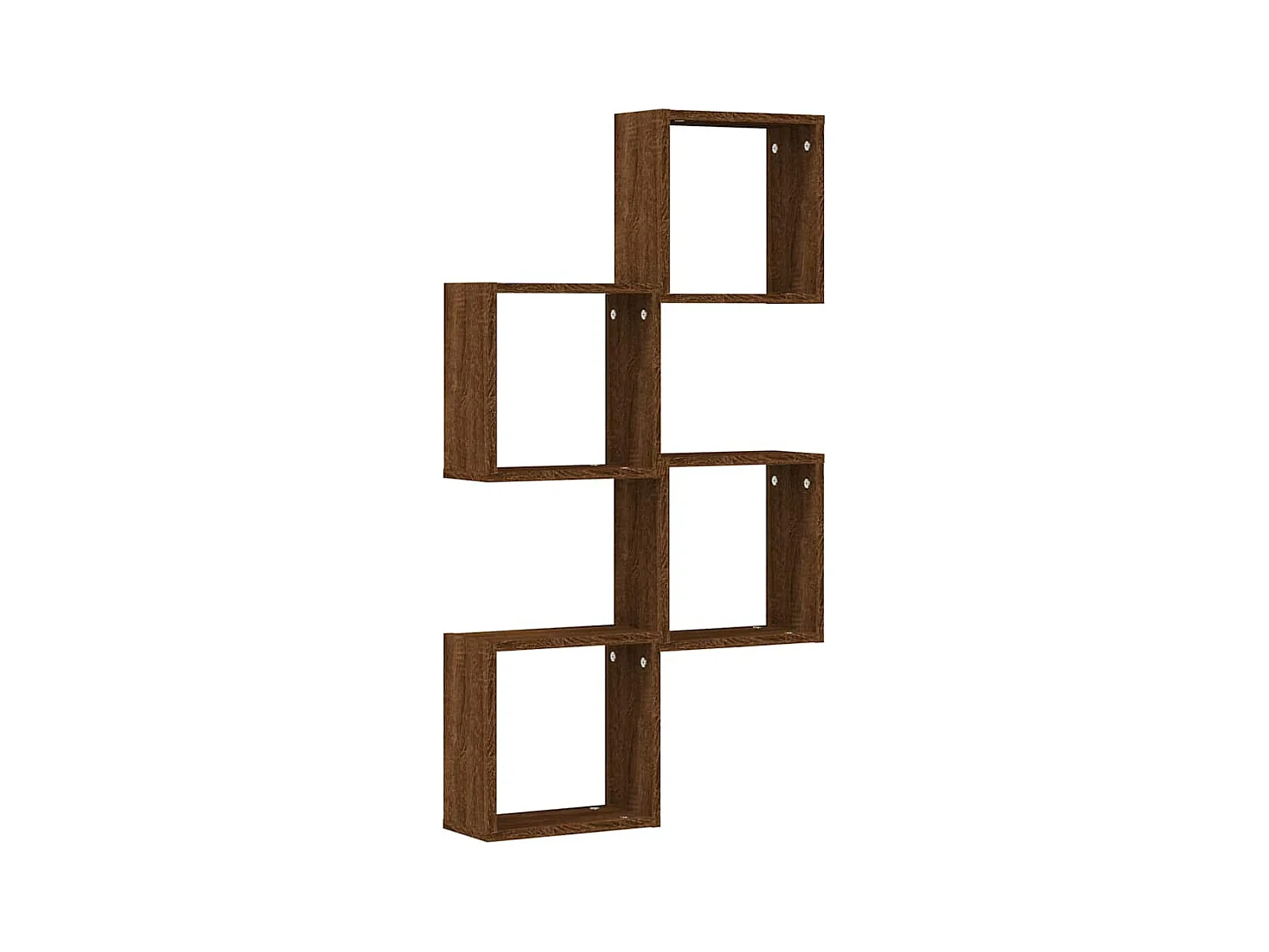 Étagères murales sous forme cube 4 pcs chêne marron 30x15x30cm